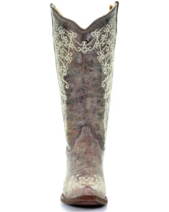 Corral Women's Crater With Bone Embroidery Western Boots - Snip Toe -Ariat Western Outfitters 045S76 41 FT