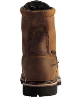 Justin Men's Pulley Waterproof MetGuard 8" Lace-Up Work Boots - Composite Toe -Ariat Western Outfitters 050D00 41 BK