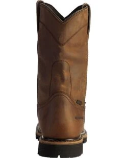 Justin Men's Wyoming Waterproof Internal Met Guard Pull-On Work Boots -Ariat Western Outfitters 050D01 41 BK