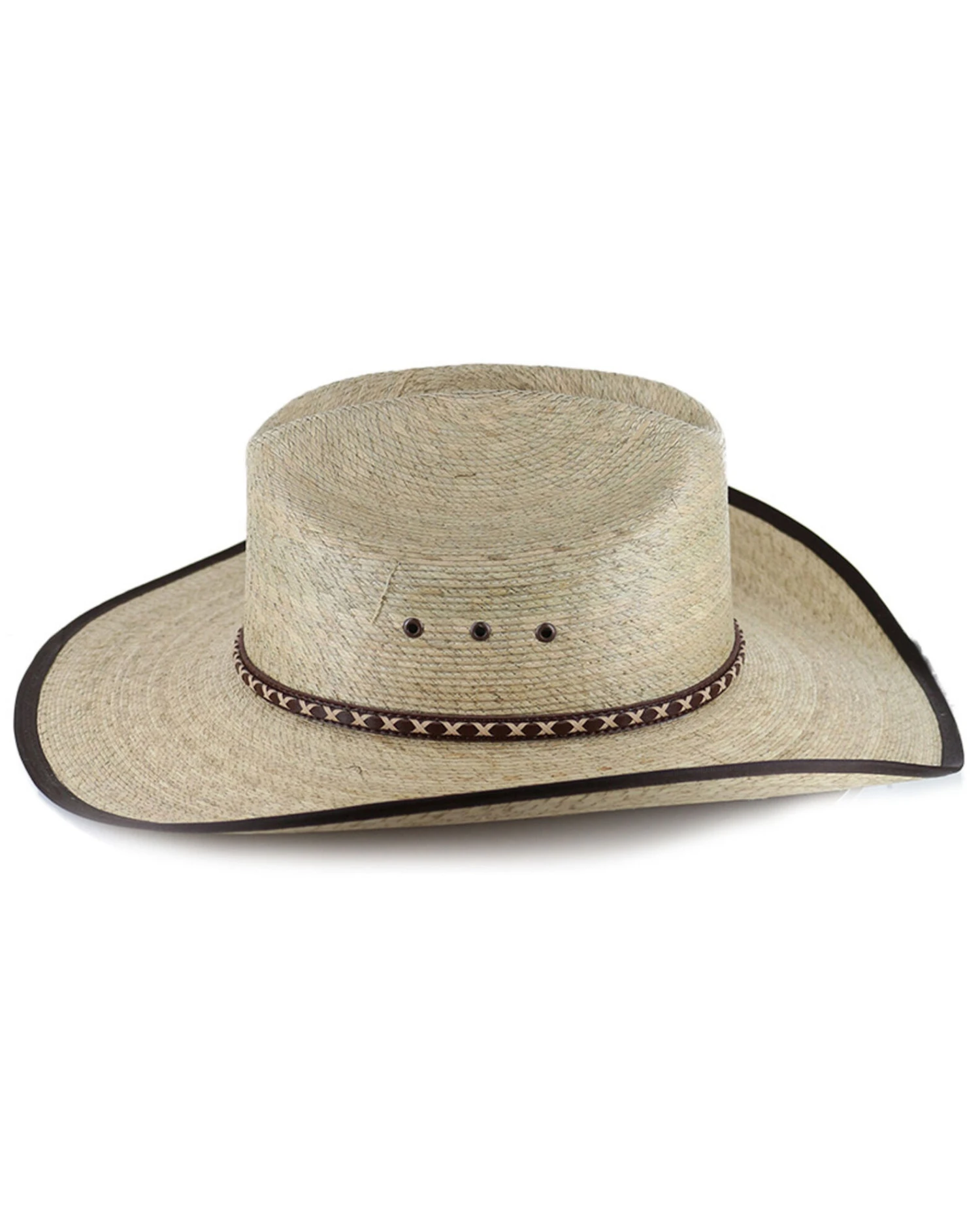 Cody James® Men's Brown Trimmed Straw Hat 2 Cody James® Men's Brown Trimmed Straw Hat - Image 2