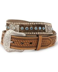 Nocona Belt Co. Men's Hair-on Hide Concho Belt
