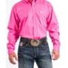 Cinch Men's Solid Long Sleeve Button-Down Western Shirt
