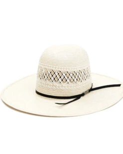 American Hat Company Men's Natural 4.25" Open Crown Western Straw Hat 