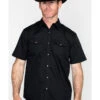 Gibson Men's Solid Short Sleeve Snap Western Shirt - Big