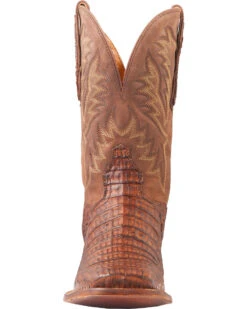 El Dorado Men's Handmade Caiman Back Brass Stockman Boots - Broad Square Toe -Ariat Western Outfitters 2000221949 221 FT