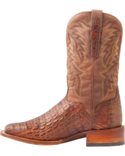 El Dorado Men's Handmade Caiman Back Brass Stockman Boots - Broad Square Toe -Ariat Western Outfitters 2000221949 221 LT