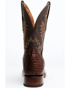 El Dorado Men's Handmade Caiman Back Brass Stockman Boots - Broad Square Toe -Ariat Western Outfitters 2000221949 221 P5