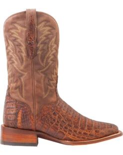 El Dorado Men's Handmade Caiman Back Brass Stockman Boots - Broad Square Toe -Ariat Western Outfitters 2000221949 221 RT