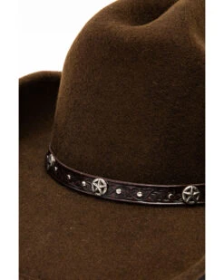 Cody James Men's Cattleman Tooled Star Concho Band Wool Hat  -Ariat Western Outfitters 2000234016 200 P6