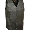 Milwaukee Leather Men's Snap Front Biker Vest - Big & Tall 