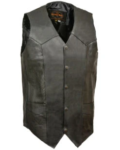 Milwaukee Leather Men's Snap Front Biker Vest - Big & TallÂ
