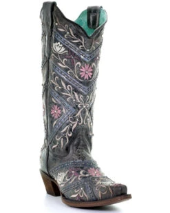 Ariat Western Outfitters 16 Corral Women's Floral Embroidery & Rhinestones Western Boots - Snip Toe