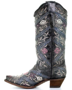 Corral Women's Floral Embroidery & Rhinestones Western Boots - Snip Toe 7 Corral Women's Floral Embroidery & Rhinestones Western Boots - Snip Toe -Ariat Western Outfitters 2000288724 001 P3