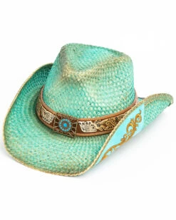 Shyanne Women's Cactus Flower Western Straw Hat