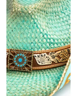 Shyanne Women's Cactus Flower Western Straw Hat  -Ariat Western Outfitters 2000289844 400 P6