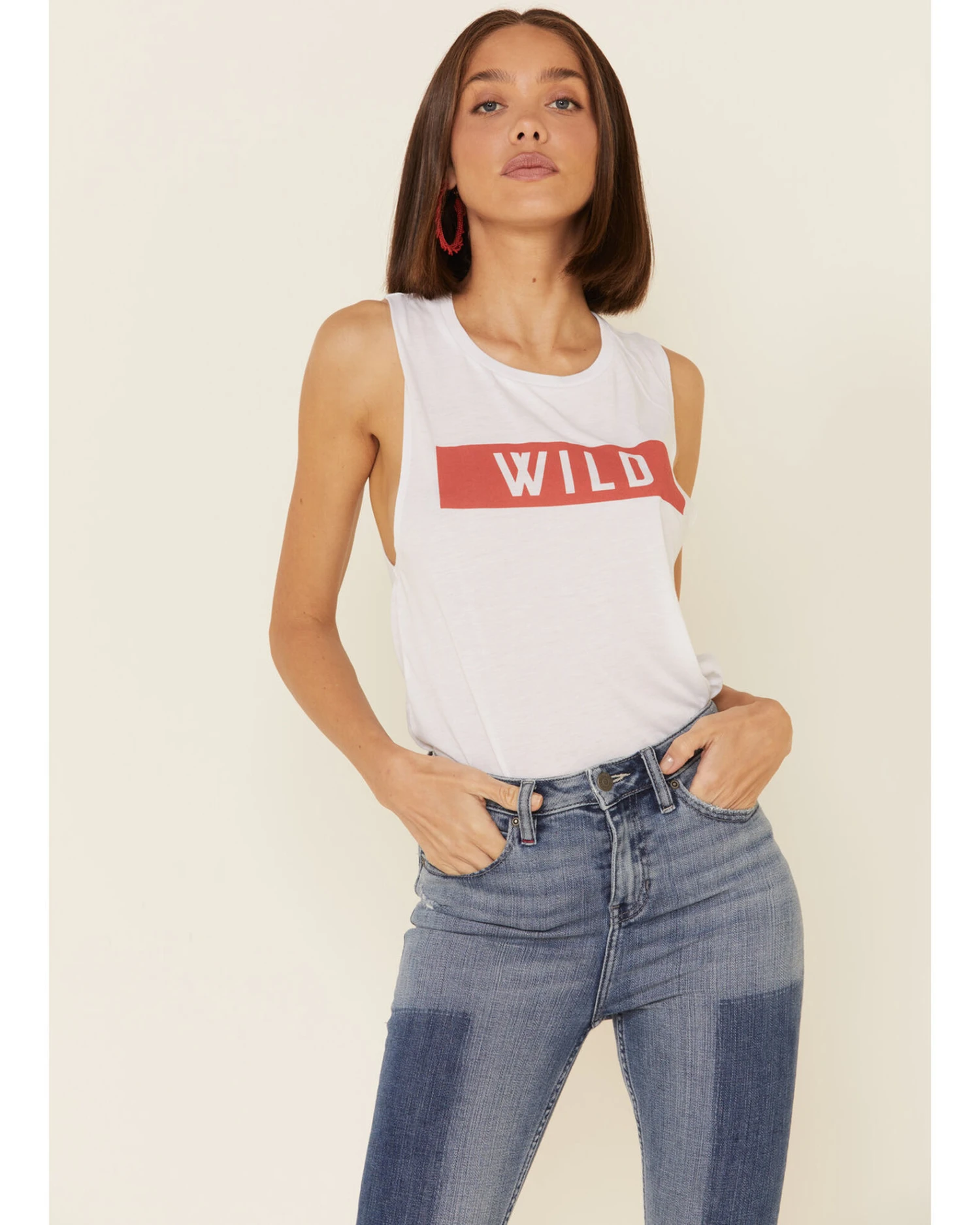 Wondery Women's Wild Bar Graphic Muscle Tank Top 1 Wondery Women's Wild Bar Graphic Muscle Tank Top