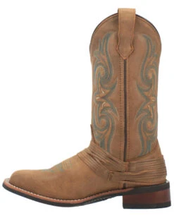 Laredo Women's Tan Turquoise Stitching Western Boots - Square Toe -Ariat Western Outfitters 2000337535 200 P3