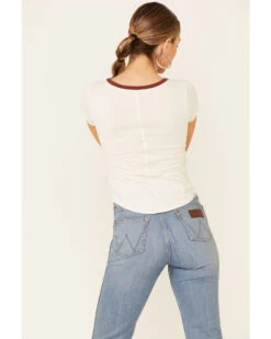 Shyanne Women's Off-White Horsing Around Graphic Short Sleeve Ringer Tee  -Ariat Western Outfitters 2000338215 105 P4