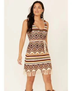 Idyllwind Women's Chilli Havana Nights Crochet Fringe Dress