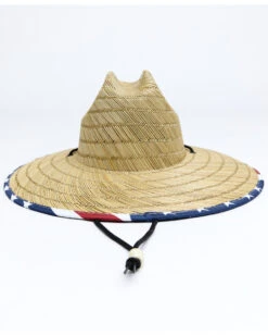 Cody James Men's USA Strong Lifeguard Straw Sun Hat  -Ariat Western Outfitters 2000338987 942 P3