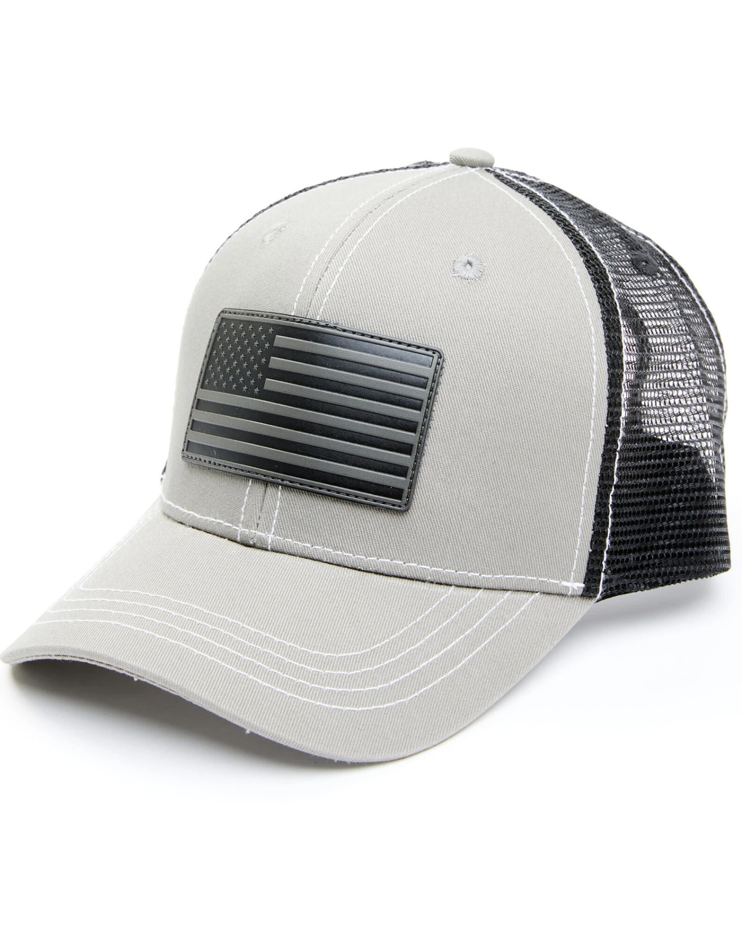 Cody James Men's Gray Flag Patch Mesh Back Ball Cap 1 Cody James Men's Gray Flag Patch Mesh Back Ball Cap