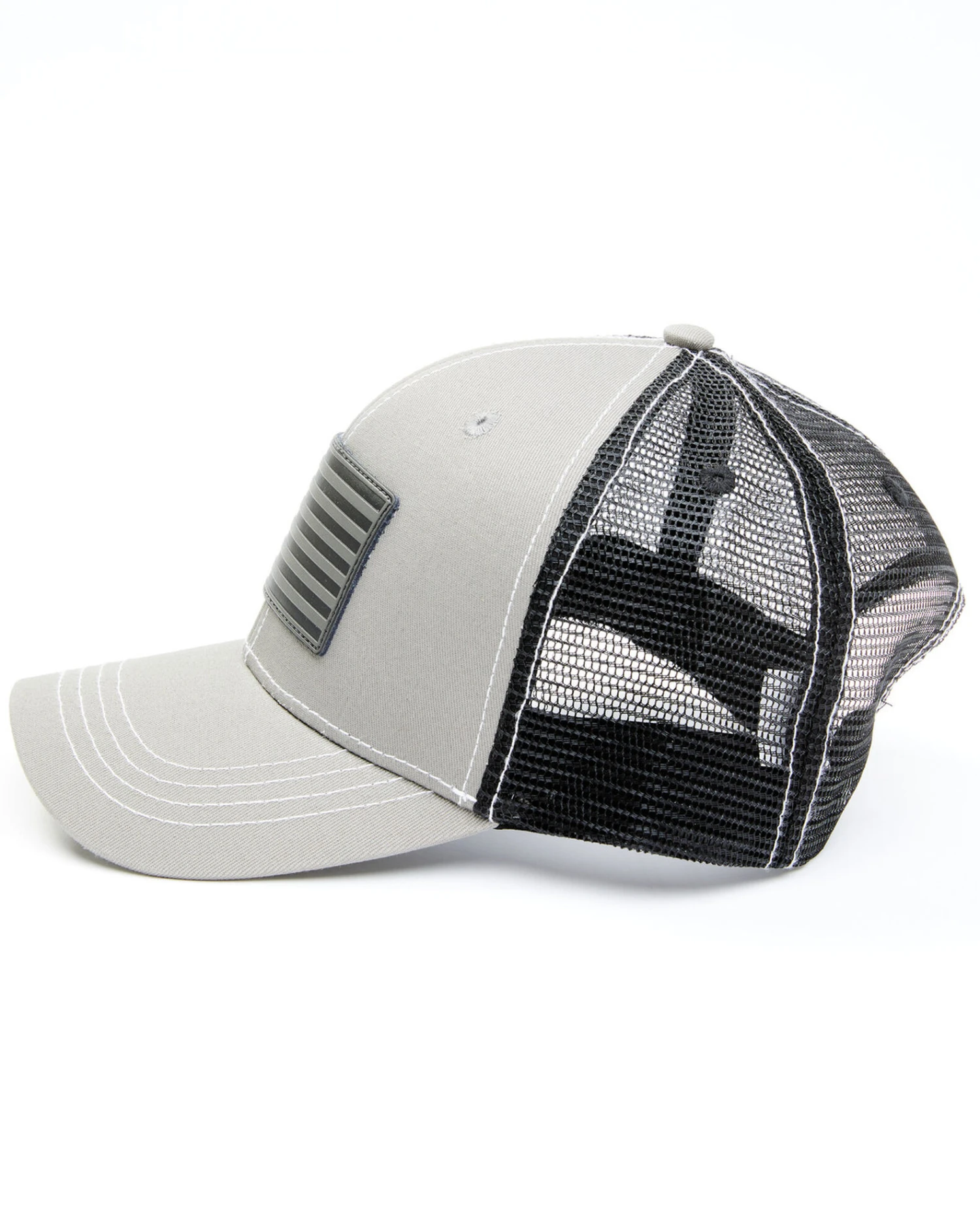 Cody James Men's Gray Flag Patch Mesh Back Ball Cap 2 Cody James Men's Gray Flag Patch Mesh Back Ball Cap - Image 2