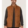 Hawx Men's Rust Copper Browder Weathered Duck Zip-Front Insulated Work Vest 