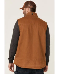 Hawx Men's Rust Copper Browder Weathered Duck Zip-Front Insulated Work Vest  -Ariat Western Outfitters 2000342833 220 P4