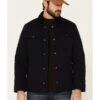 Pendleton Men's Solid Quilted Canvas Snap-Front Shirt Jacket 