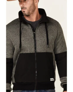 HOOey Men's Gray & Black Tech Fleece Zip-Front Jacket  -Ariat Western Outfitters 2000347512 020 P3