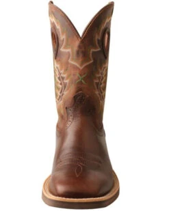 Twisted X Men's Brown Ruff Stock Western Boots - Square Toe -Ariat Western Outfitters 2000350217 201 P4