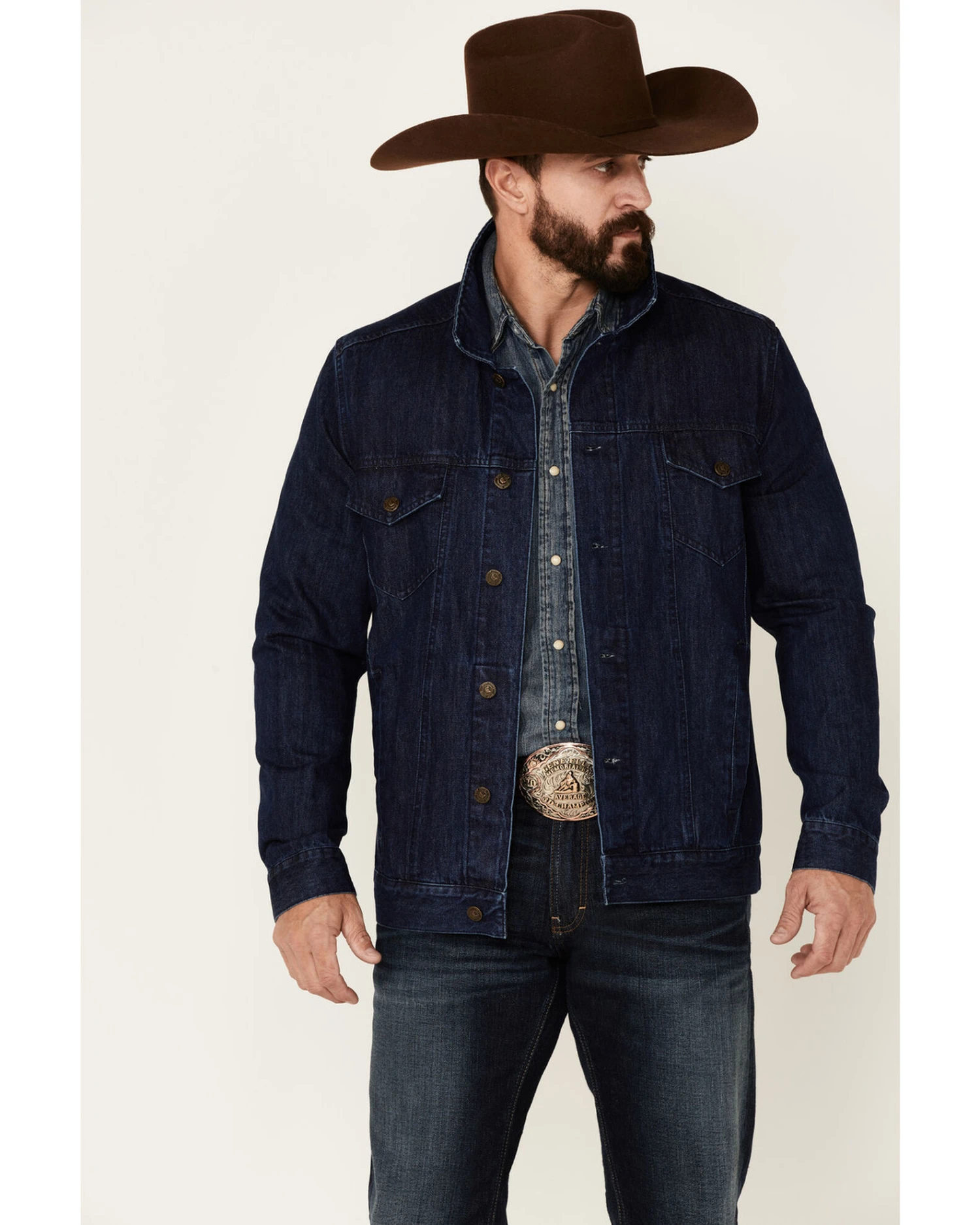 Cody James Men's Coasting Medium Wash Button-Front Unlined Denim Jacket 1 Cody James Men's Coasting Medium Wash Button-Front Unlined Denim Jacket