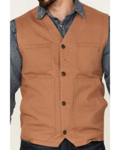 Blue Ranchwear Men's Solid Button-Down Duck Canvas Vest  -Ariat Western Outfitters 2000358820 220 P3