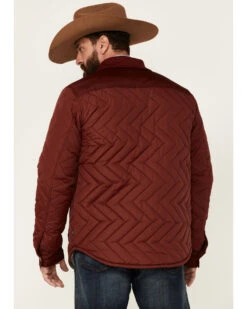 Kimes Ranch Men's Solid Burgundy Skink Zip-Front Quilted Jacket  -Ariat Western Outfitters 2000360308 640 P4