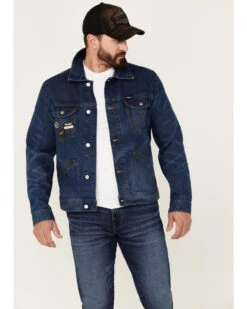 Wrangler X Fender Men's Cowboy Rockstar Patch Denim Jacket 