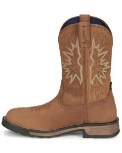 Tony Lama Men's Boom Saddle Cowhide Pull On Western Work Boots - Composite Toe  -Ariat Western Outfitters 2000362943 280 P3