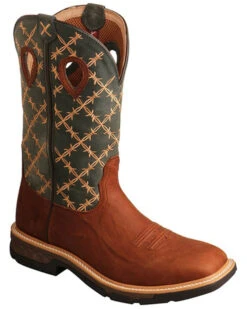 Twisted X Men's Barbed Wire Western Work Boots - Soft Toe