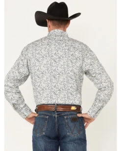 Wrangler Retro Premium Men's Paisley Print Long Sleeve Pearl Snap Western Shirt - Tall  -Ariat Western Outfitters 2000365978 410 P4