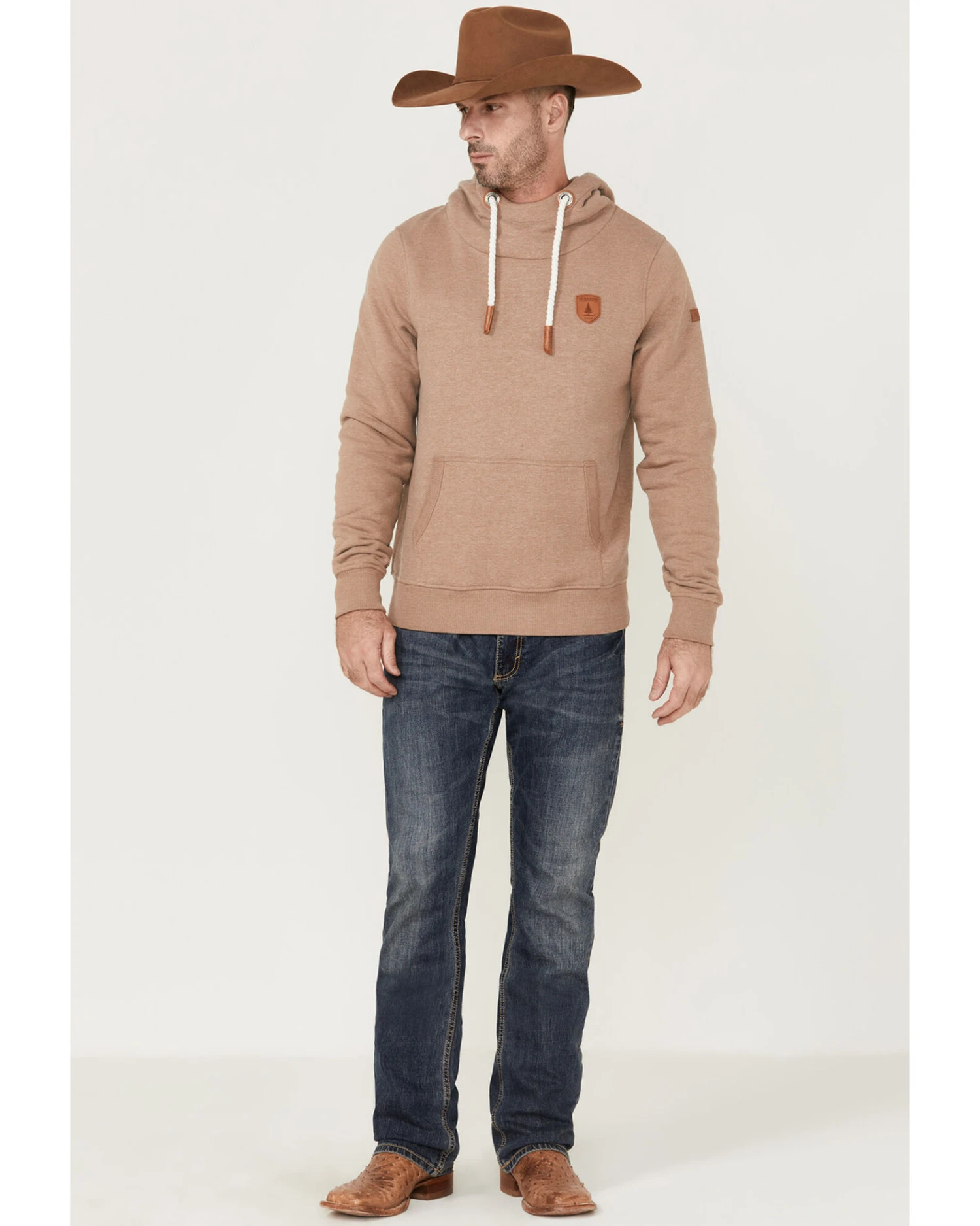 Wanakome Men's Cascade Mocha Pullover Hooded Sweatshirt 2 Wanakome Men's Cascade Mocha Pullover Hooded Sweatshirt - Image 2