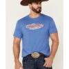 Wrangler Men's Heather Royal Wood Logo Short Sleeve T-Shirt 