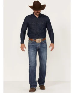 Rock & Roll Denim Men's Dark Wash Double Barrel Stretch Relaxed Straight Jeans 6 Rock & Roll Denim Men's Dark Wash Double Barrel Stretch Relaxed Straight Jeans -Ariat Western Outfitters 2000367642 201 P3