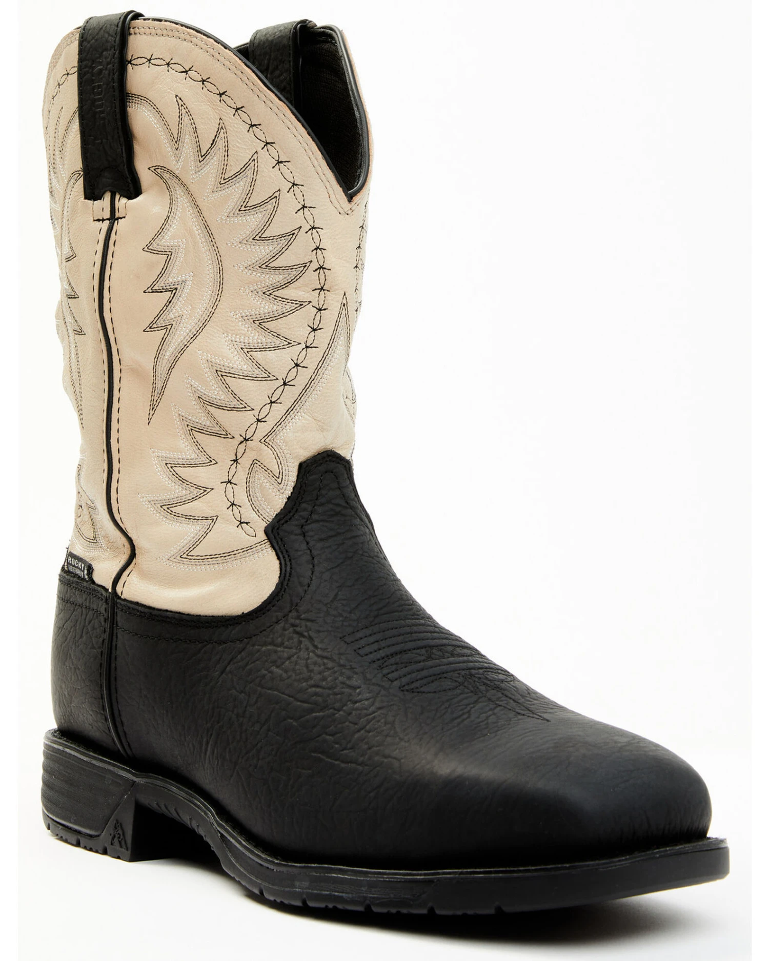 Rocky Men's Rugged Trail Pull On Western Work Boots - Steel Toe 1 Rocky Men's Rugged Trail Pull On Western Work Boots - Steel Toe