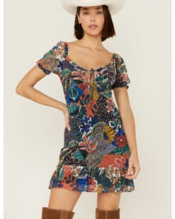Molly Bracken Women's Summer Nights Mini Print Dress  -Ariat Western Outfitters 2000368846 001 P4
