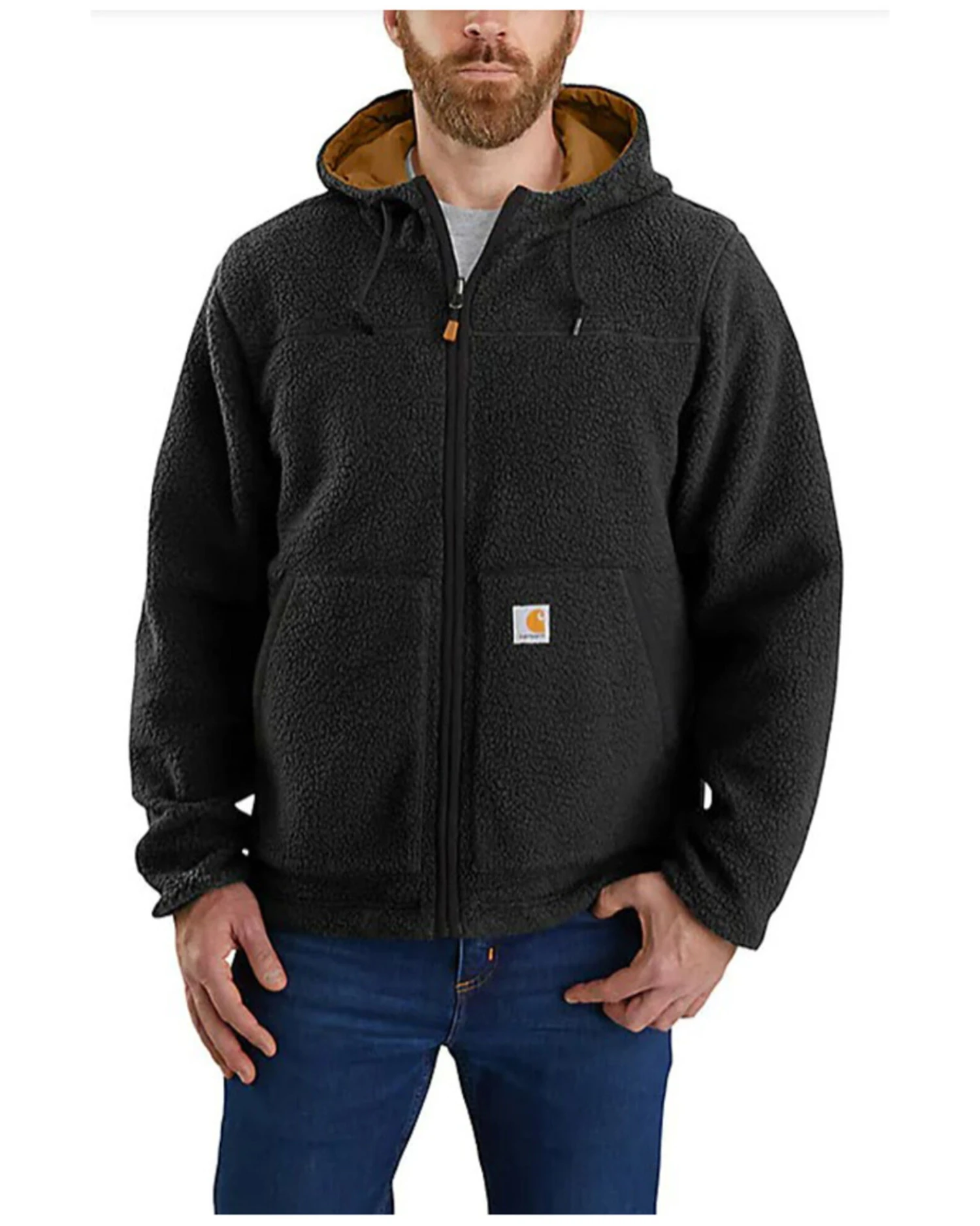 Carhartt Men's Rain Defender Relaxed Fit Fleece Hooded Reversible Jacket 1 Carhartt Men's Rain Defender Relaxed Fit Fleece Hooded Reversible Jacket