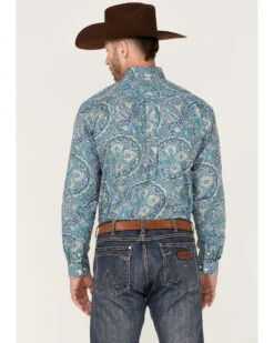 Stetson Men's Paisley Print Long Sleeve Button Down Western Shirt  -Ariat Western Outfitters 2000370654 400 P4