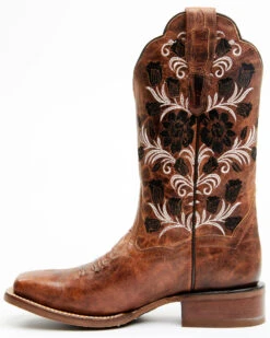 Dan Post Women's Athena Floral Embroidered Western Performance Boots - Broad Square Toe -Ariat Western Outfitters 2000371101 280 P3