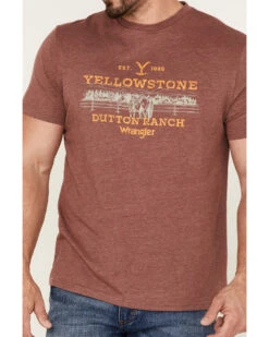 Wrangler Men's Heathered Yellowstone Dutton Ranch Graphic T-Shirt  -Ariat Western Outfitters 2000371531 640 P3