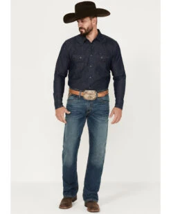 Ariat Men's M4 Cayman Ramos Medium Wash Relaxed Boot Stretch Denim Jeans