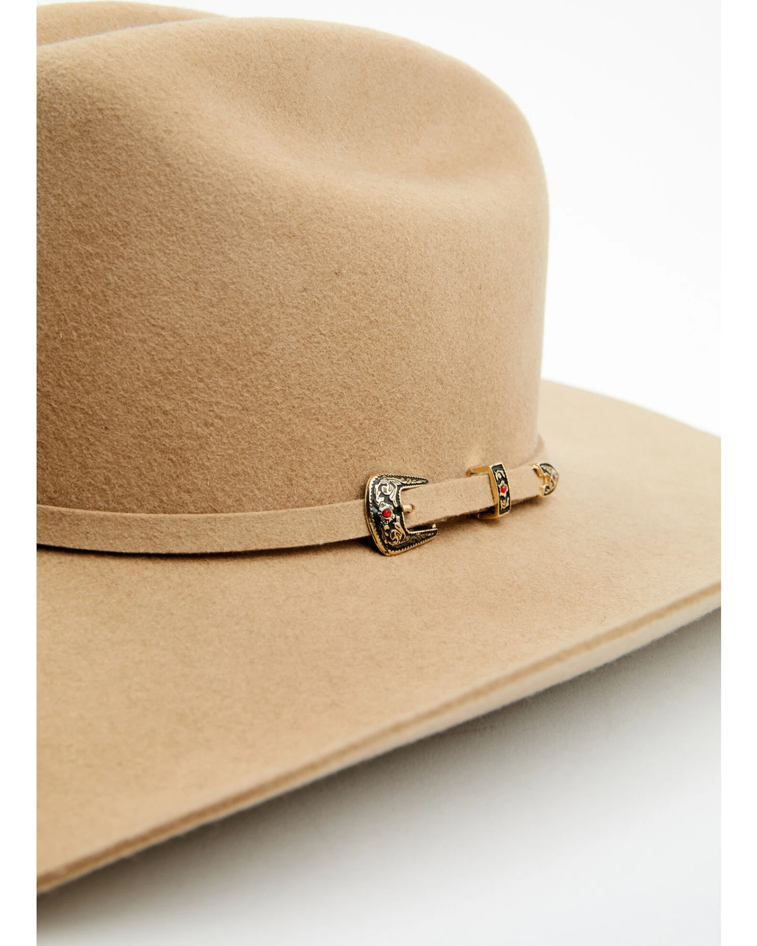 ProHats Men's Precreased Buckle Band Wool Felt Western Hat 2 ProHats Men's Precreased Buckle Band Wool Felt Western Hat - Image 2