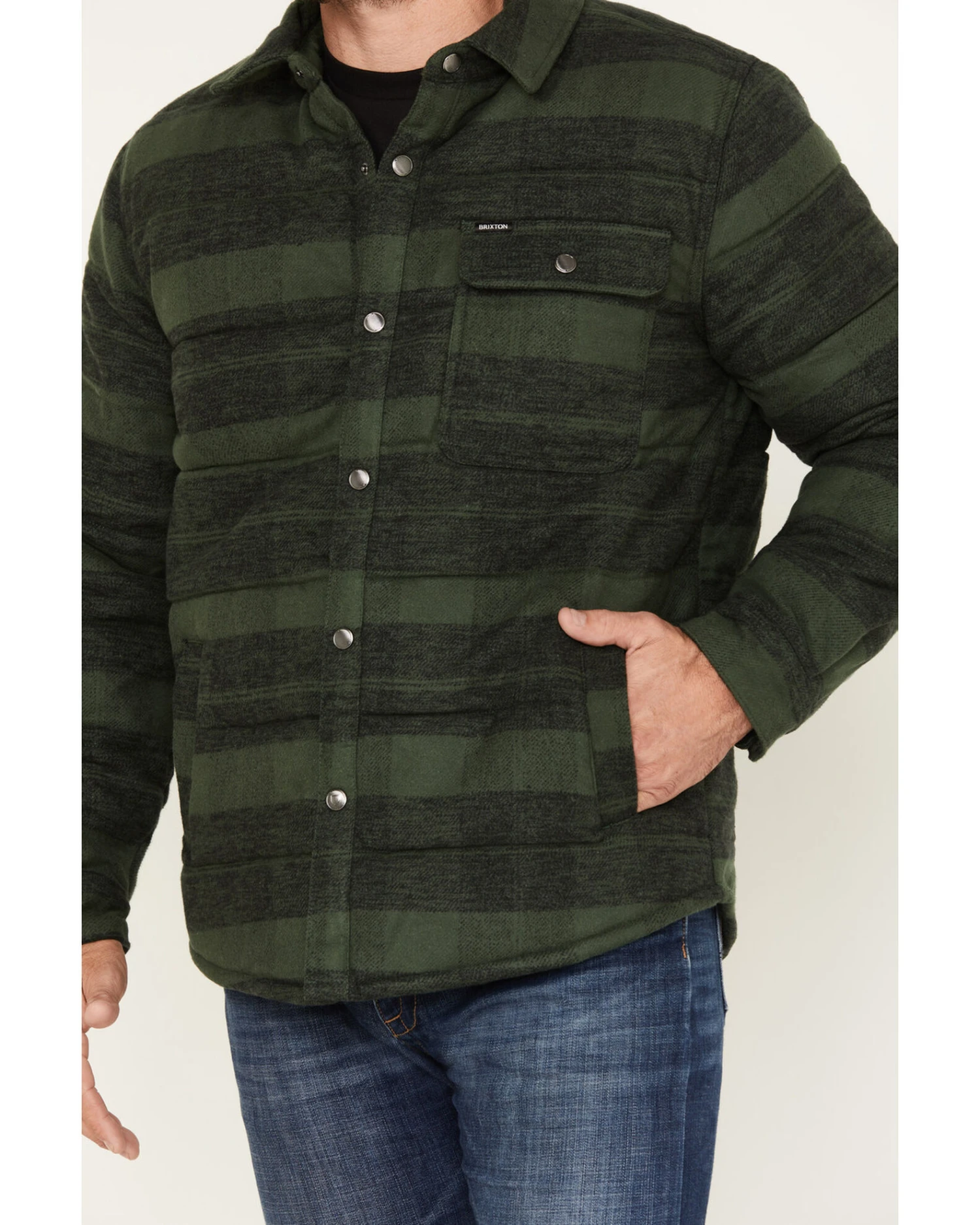 Brixton Men's Cass Striped Jacket 3 Brixton Men's Cass Striped Jacket - Image 3